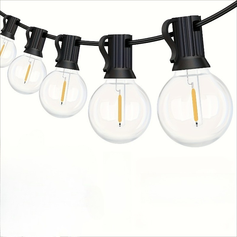 Outdoor Lighting Remote Control - ไฟสายโซลาร์เซลล์ G40 ความยาว 64 ฟุต ปรับความสว่างได้