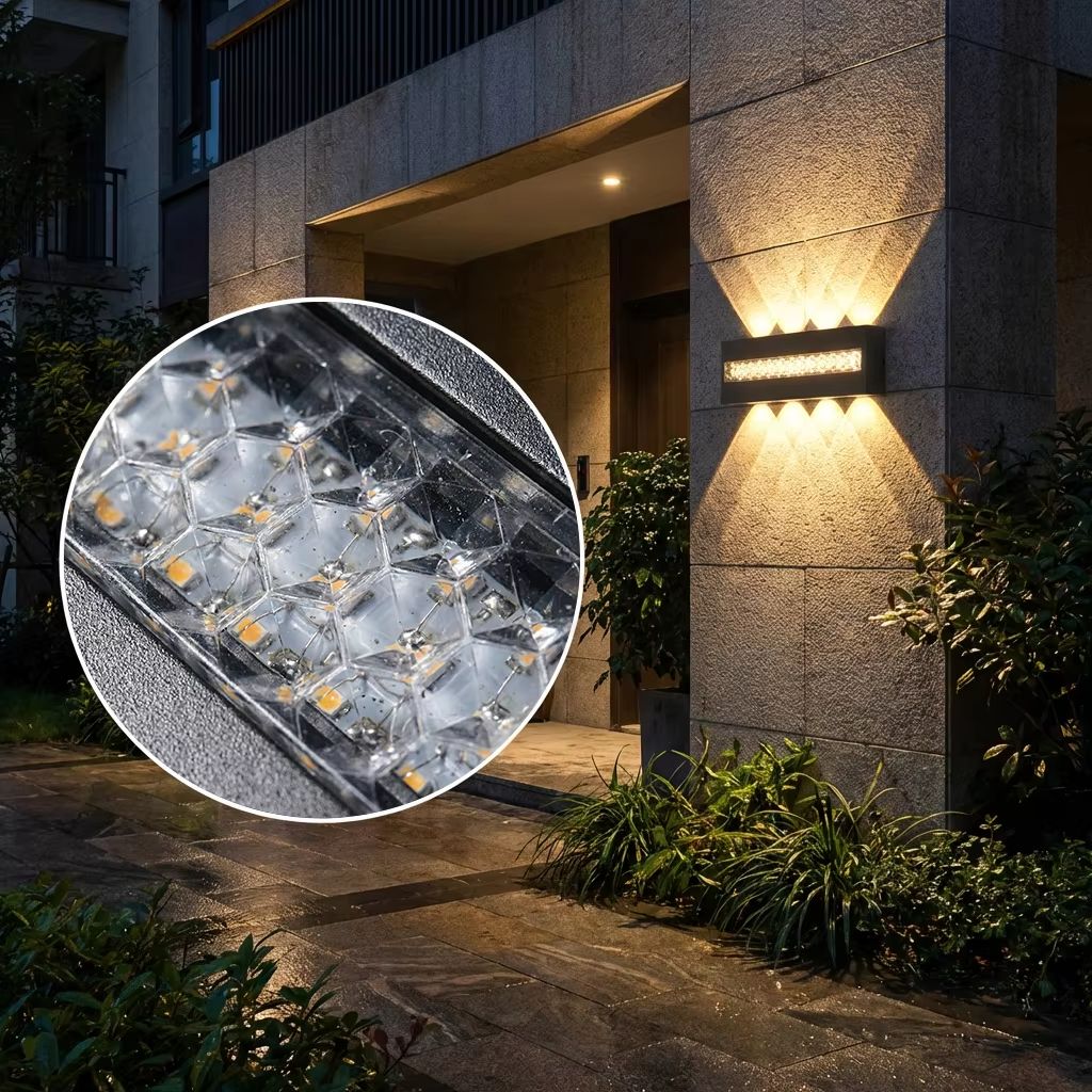 Outdoor Lighting Hardwired - โคมไฟติดผนัง LED สไตล์มินิมอลทันสมัย ทำจากอะลูมิเนียม กันน้ำระดับ IP65