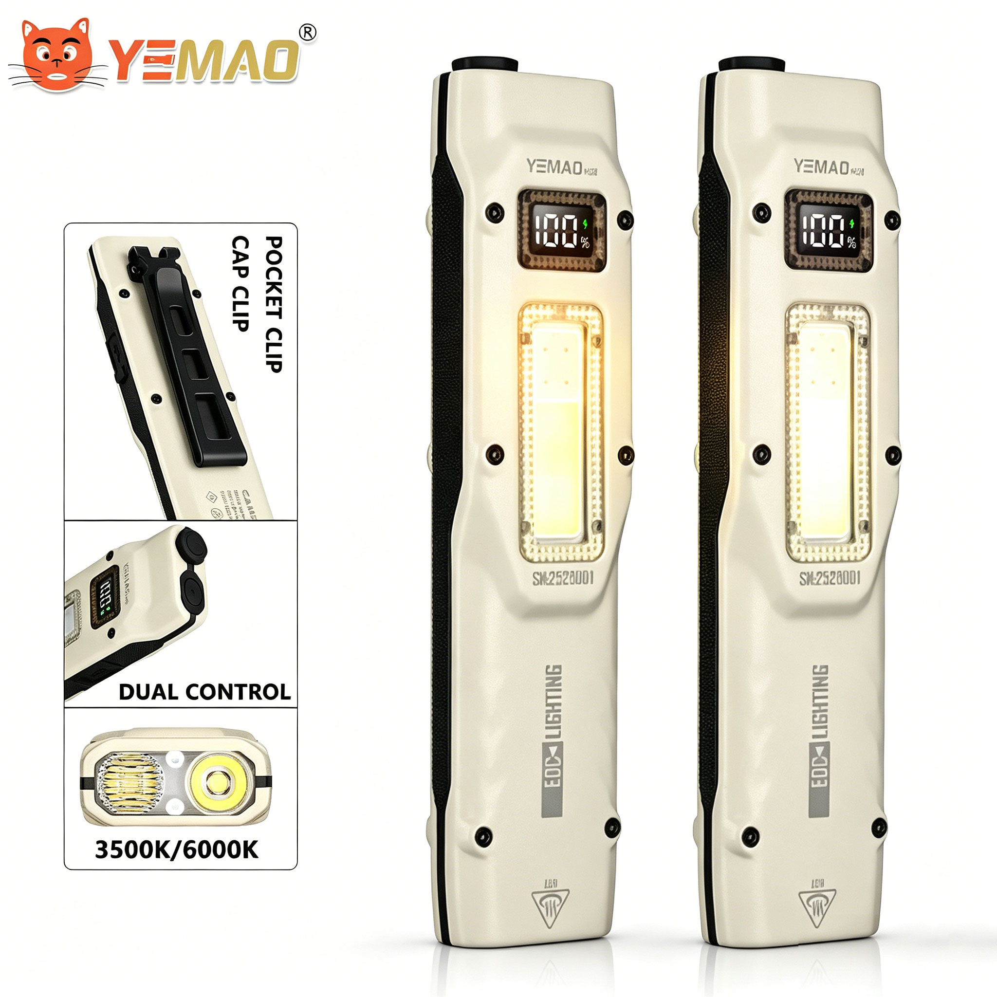 Outdoor Lighting Unit - แบบพกพา 880LM YEMAO M28 Ultra-thin ยุทธวิธีทํางานไฟฉาย