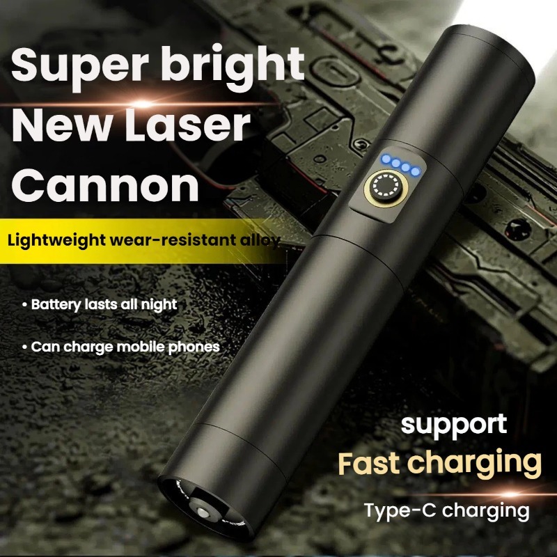 Outdoor Lighting Unit - ไฟฉาย LED แสงสว่างแรง ชาร์จแบบ Type-C ซูมแบบยืดหดได้