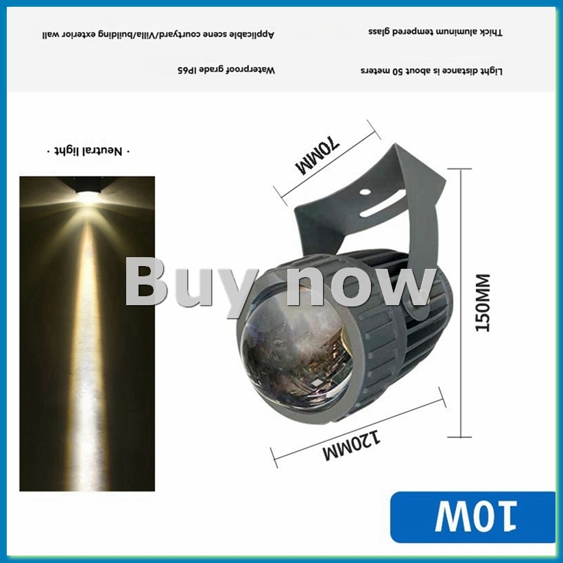 Outdoor Lighting Unit - ไฟสปอตไลท์ติดผนังสวน LED สำหรับภายนอกอาคาร 10W ไฟส่องสว่างภูมิทัศน์ AC220V