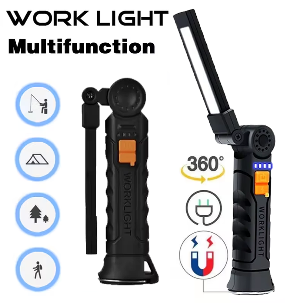 Outdoor Lighting Unit - ไฟฉาย LED แบบพกพา COB ไฟฉายแบบชาร์จไฟได้ USB