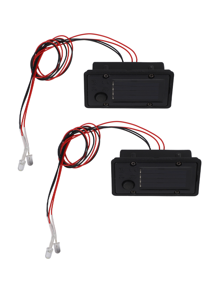 Outdoor Lighting Driveway - กล่องไฟพลังงานแสงอาทิตย์ 2 ชิ้น พร้อมหลอดไฟ LED ติดตั้งง่าย