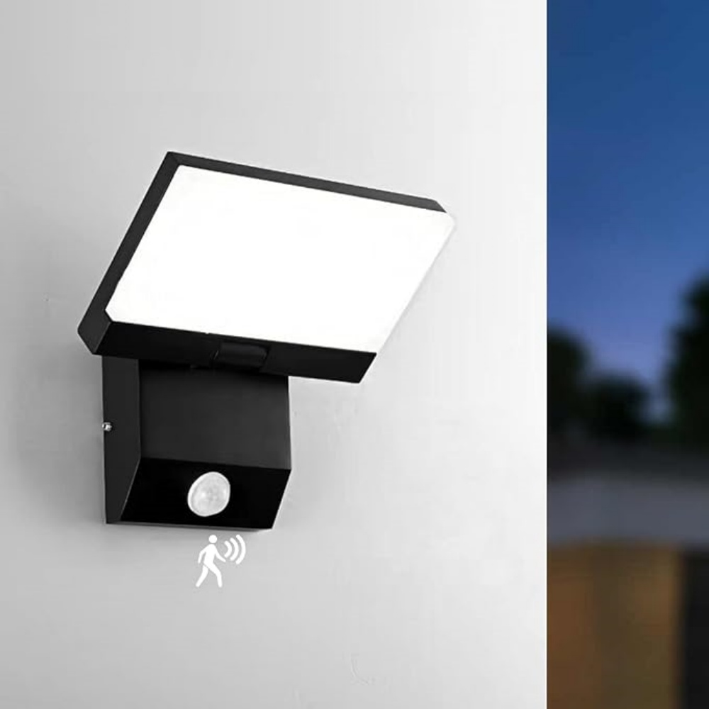 Outdoor Lighting Hardwired - ไฟติดผนังภายนอก 180 ° โคมไฟติดผนังภายนอกอาคาร ทำจากอะลูมิเนียม ทนทาน