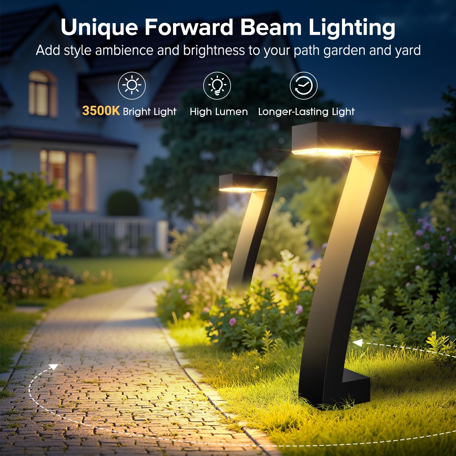 ไฟ LED พลังงานแสงอาทิตย์แบบอัพ - Outdoor Lighting Driveway บทวิจารณ์และราคา