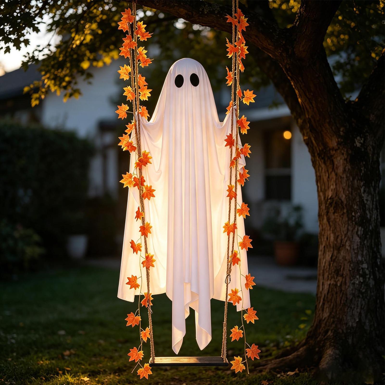 ของตกแต่งฮาโลวีนรูปผีเรืองแสงพ - Outdoor Lighting Remote Control บทวิจารณ์และราคา