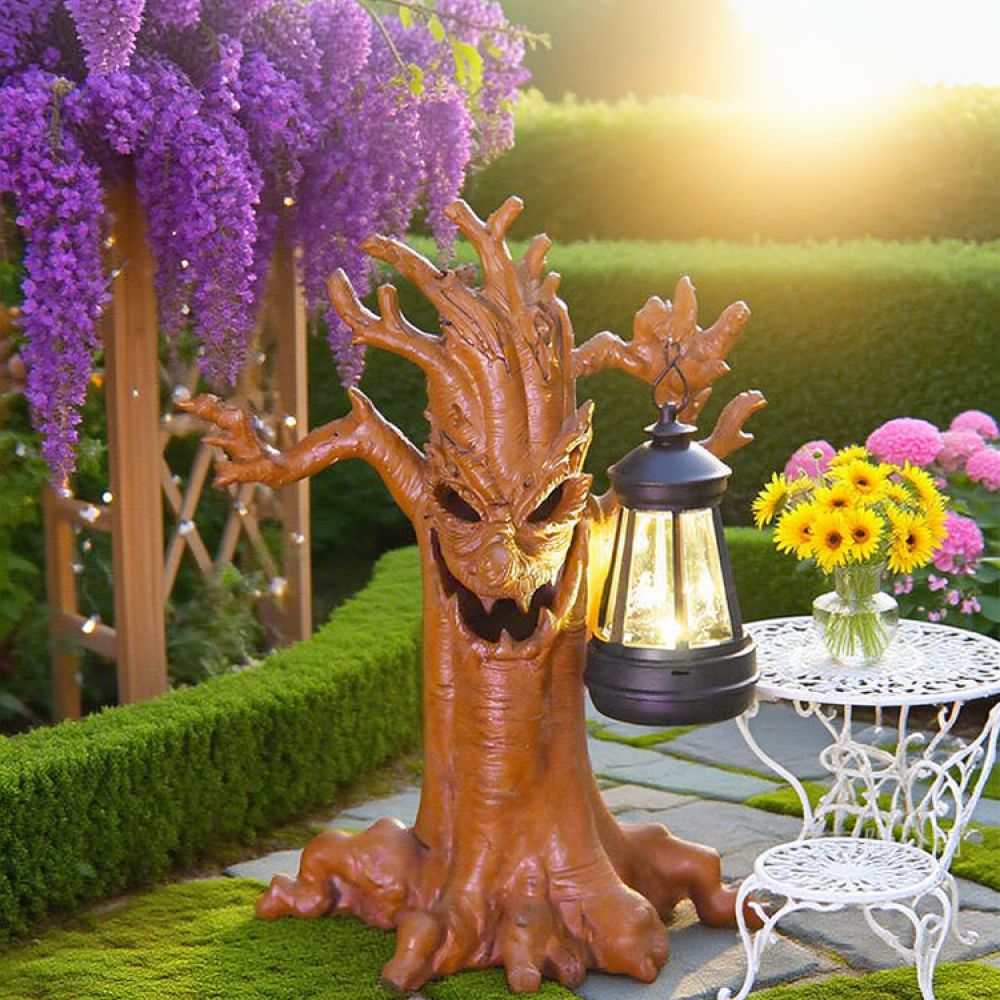 รูปปั้นต้นไม้เรซิ่นพลังงานแสงอ - Outdoor Lighting Yard Ideas บทวิจารณ์และราคา