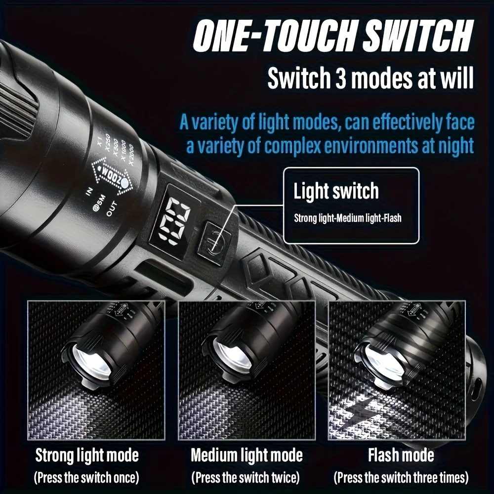 ไฟฉาย LED ยุทธวิธี 2000LM ชาร์ - Outdoor Lighting Unit บทวิจารณ์และราคา