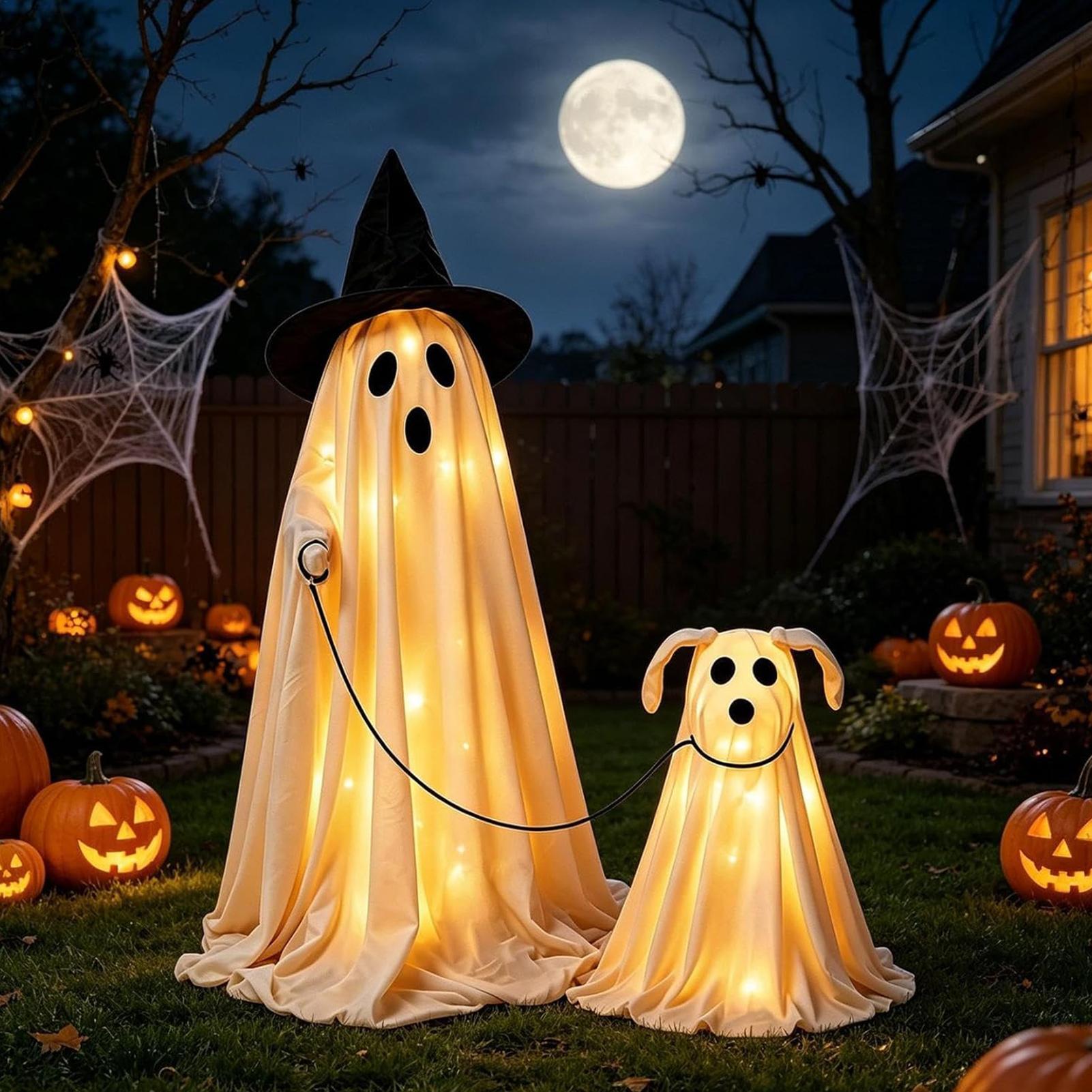 ชุดสุนัขผีพร้อมไฟ LED หมวกแม่ม - Outdoor Lighting Kits บทวิจารณ์และราคา