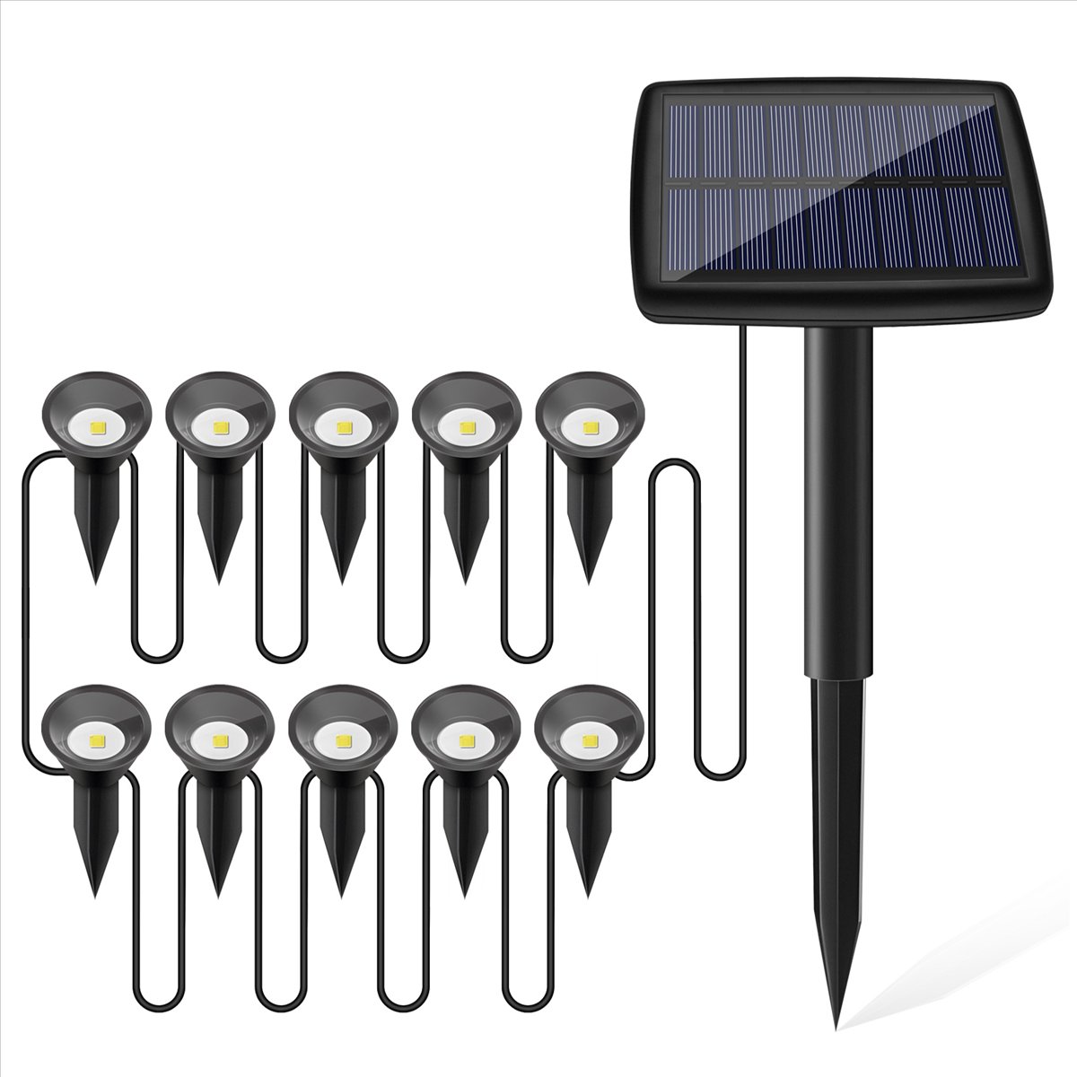 Y17A ไฟโซลาร์เซลล์ 10 in 1 สำห - Solar Path Light บทวิจารณ์และราคา