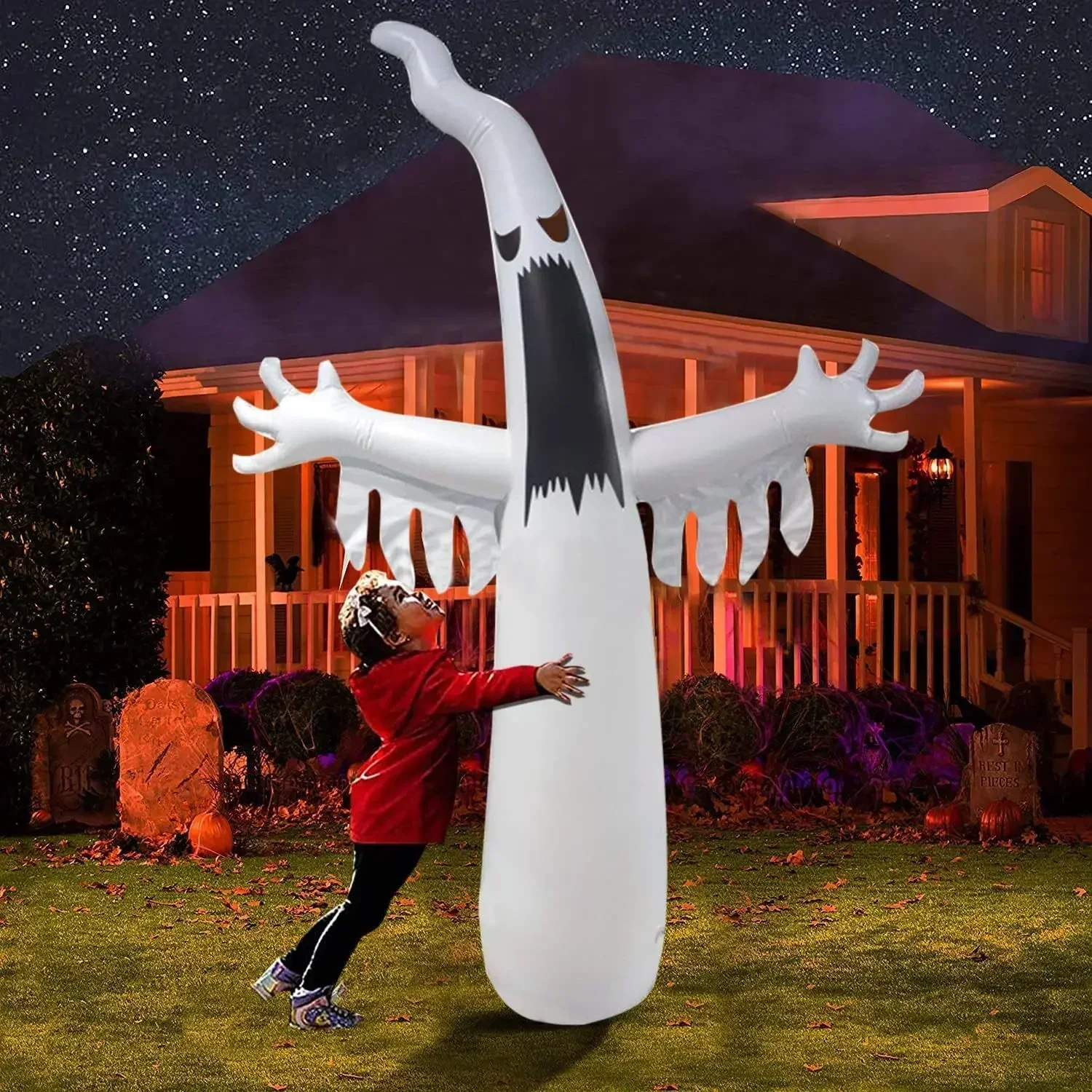 ฮาโลวีน Inflatable น่ากลัว Gho - Lighting Wedding Outdoor บทวิจารณ์และราคา