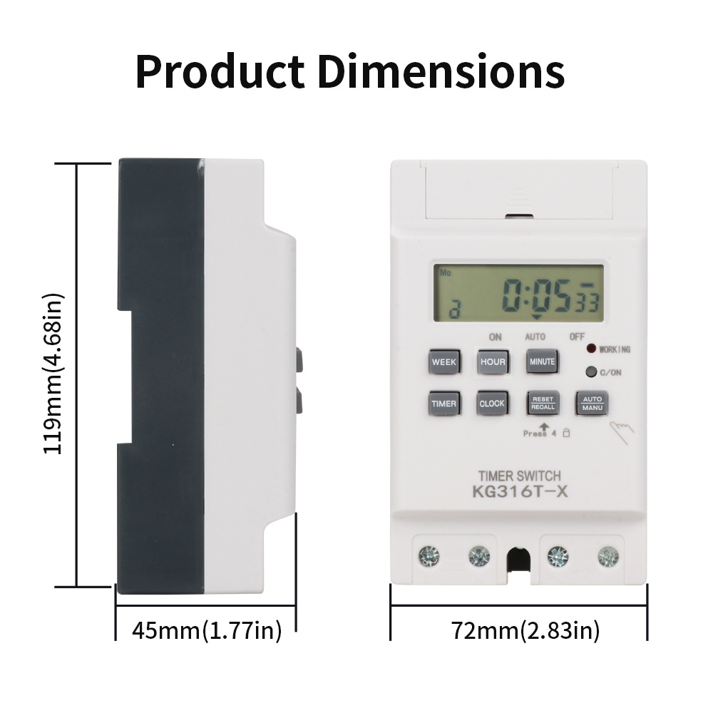 สวิตช์ควบคุมเวลา TNCE 30A 220V - Outdoor Lighting Timer Switch บทวิจารณ์และราคา