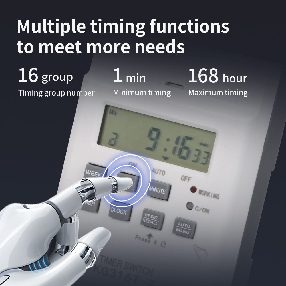 สวิตช์ควบคุมเวลา TNCE 30A 220V - Outdoor Lighting Timer Switch บทวิจารณ์และราคา