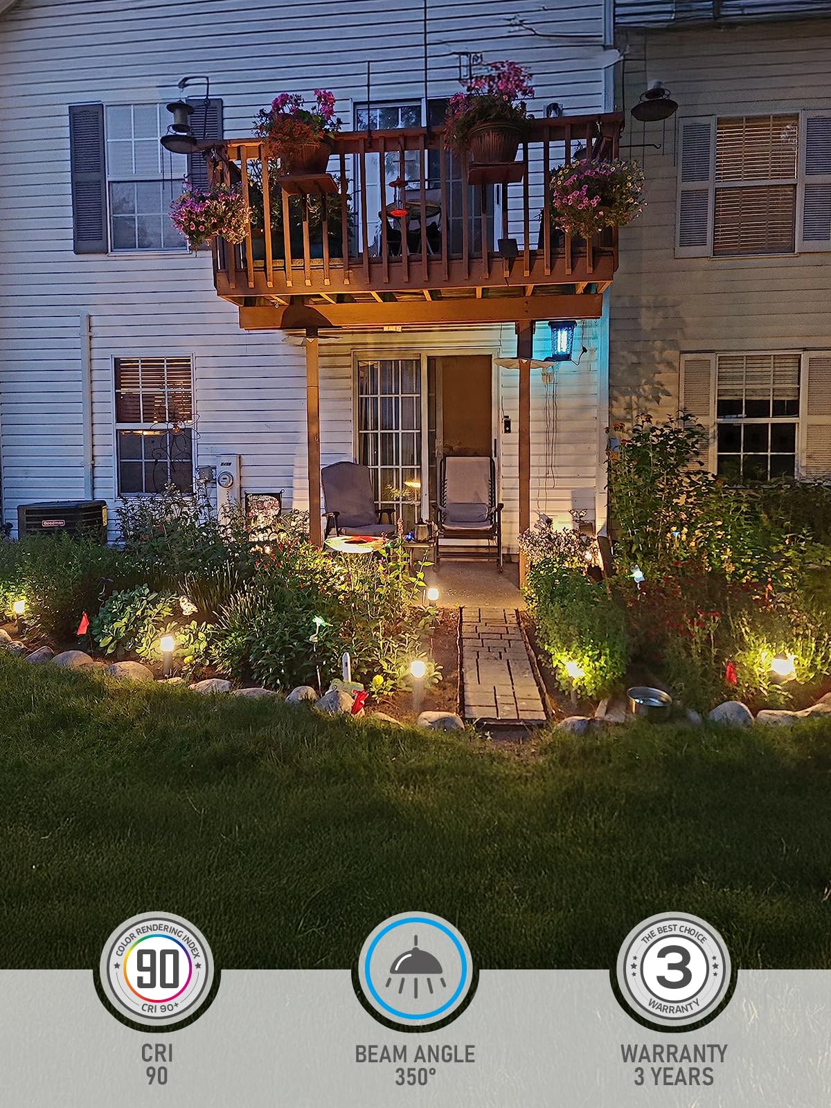 8Pcs LED กลางแจ้งสวนไฟสนามหญ้า - Outdoor Lighting Driveway บทวิจารณ์และราคา