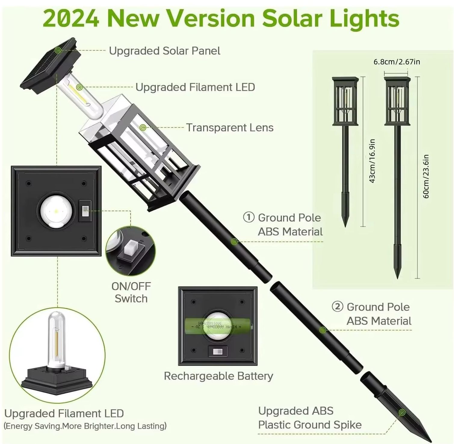 ไฟทางเดินพลังงานแสงอาทิตย์ โคม - Outdoor Lighting Driveway บทวิจารณ์และราคา