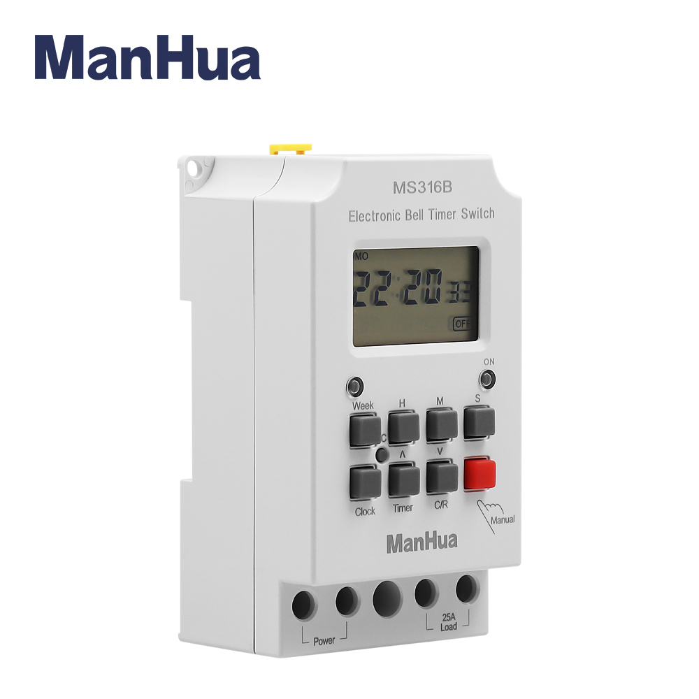Manhua ตัวควบคุมเวลากระดิ่งโรง - Outdoor Lighting Timer Switch บทวิจารณ์และราคา