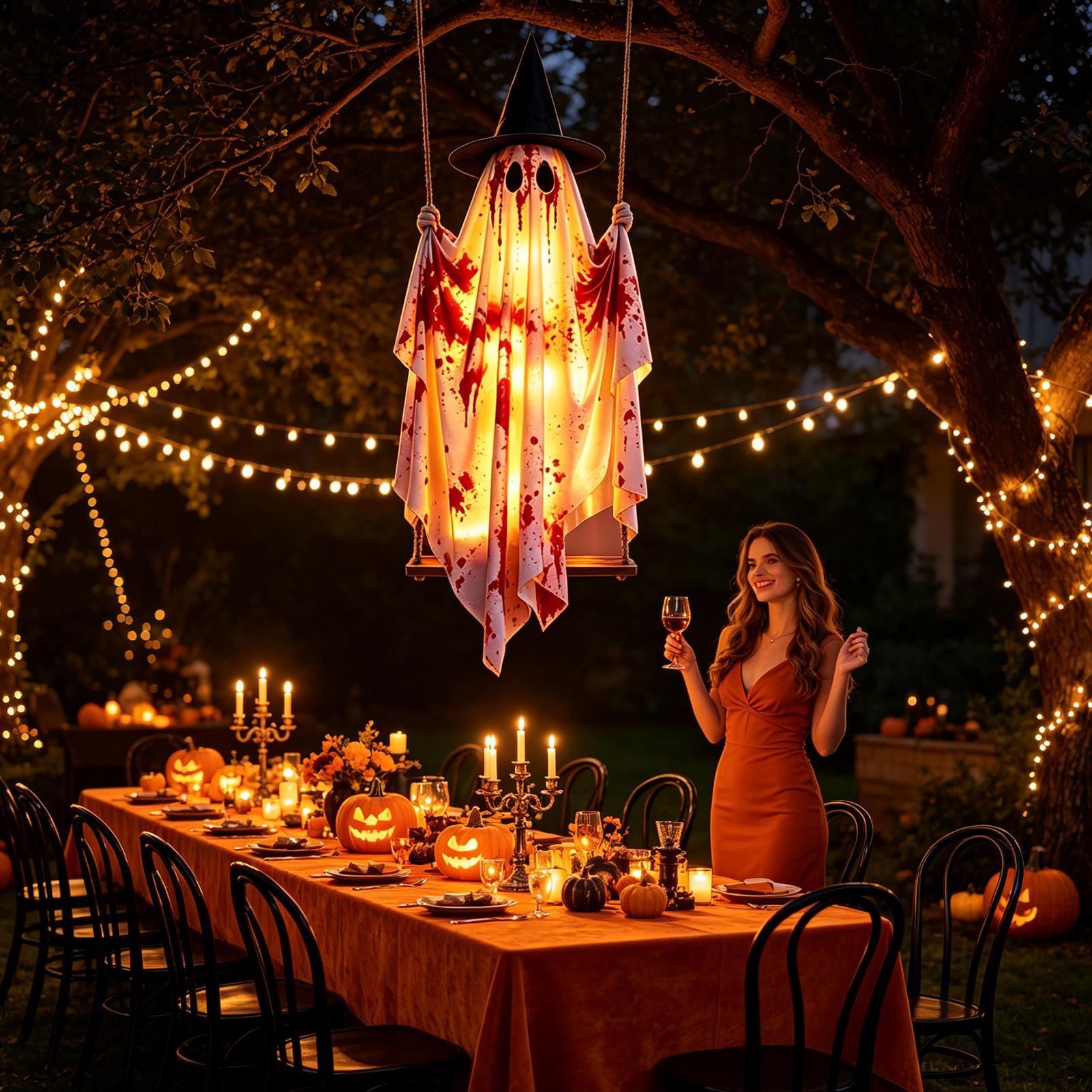 ของตกแต่งฮาโลวีนกลางแจ้ง, ผีแข - Outdoor Lighting Remote Control บทวิจารณ์และราคา