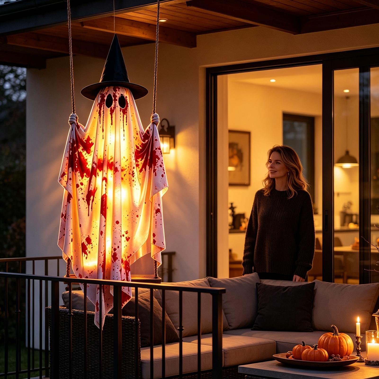 ของตกแต่งฮาโลวีนกลางแจ้ง, ผีแข - Outdoor Lighting Remote Control บทวิจารณ์และราคา