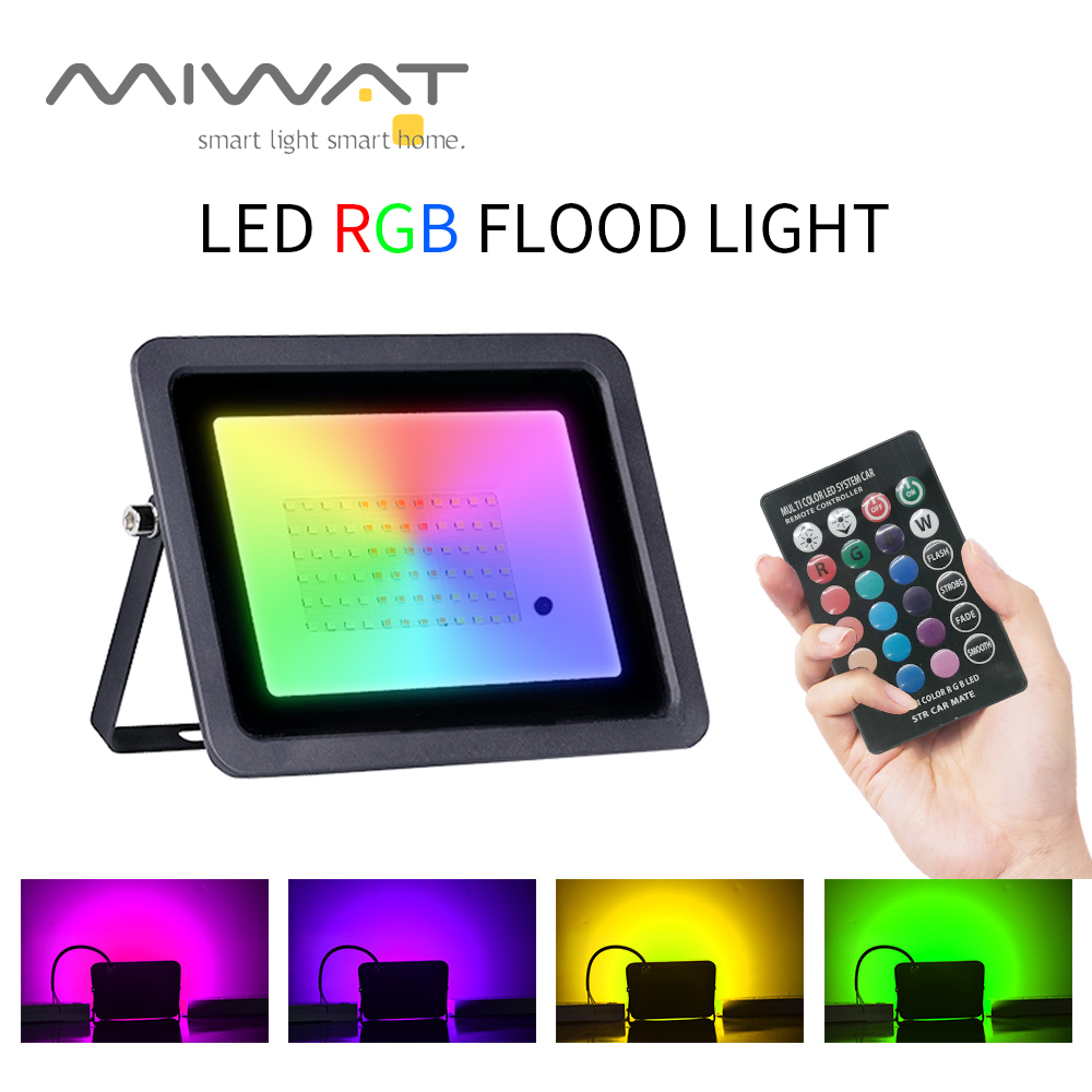 ไฟสาดแสง RGB 100W 50W 30W 20W  - Outdoor Lighting Zigbee บทวิจารณ์และราคา