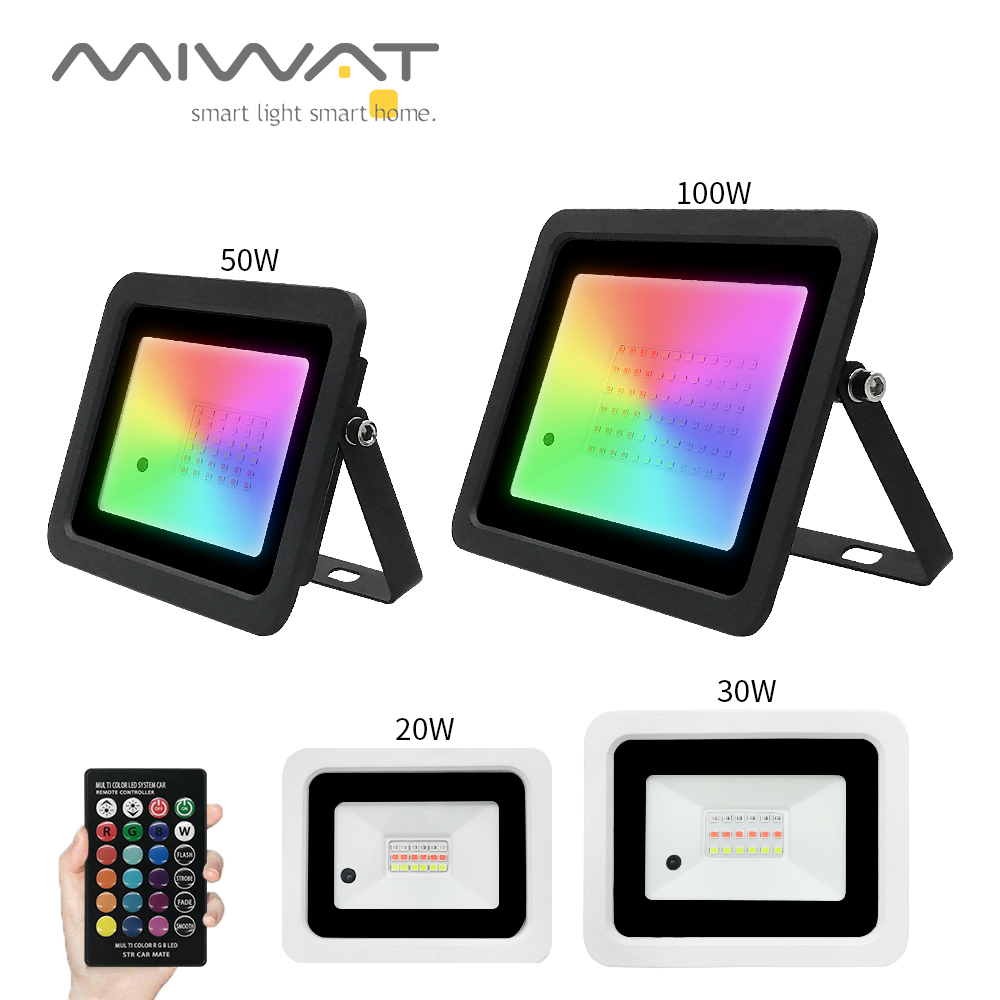 ไฟสาดแสง RGB 100W 50W 30W 20W  - Outdoor Lighting Zigbee บทวิจารณ์และราคา