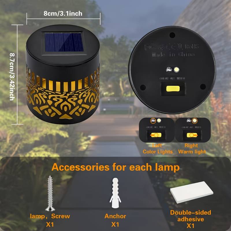 ชุดโคมไฟสวนพลังงานแสงอาทิตย์ 2 - Outdoor Lighting Driveway บทวิจารณ์และราคา