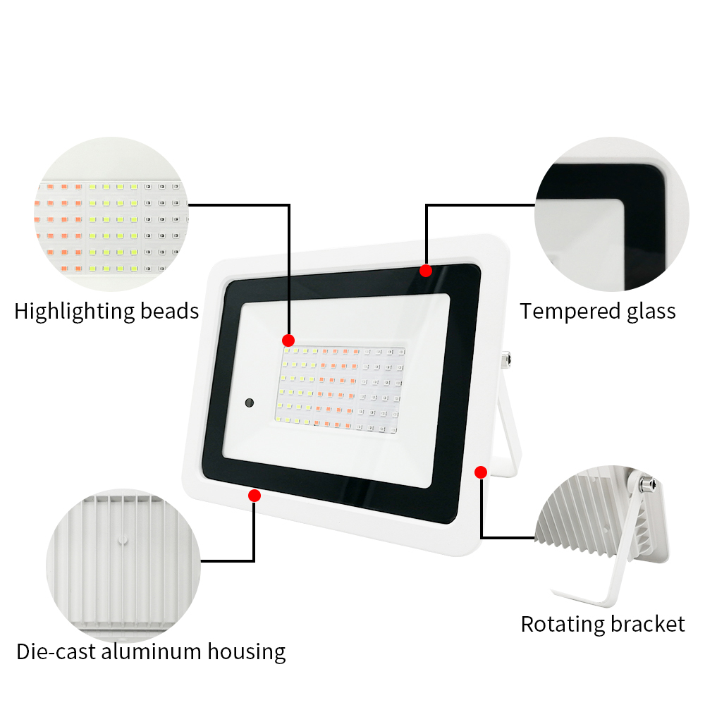 LED RGB น้ําท่วม 20W 30W 50W 1 - Outdoor Lighting Zigbee บทวิจารณ์และราคา
