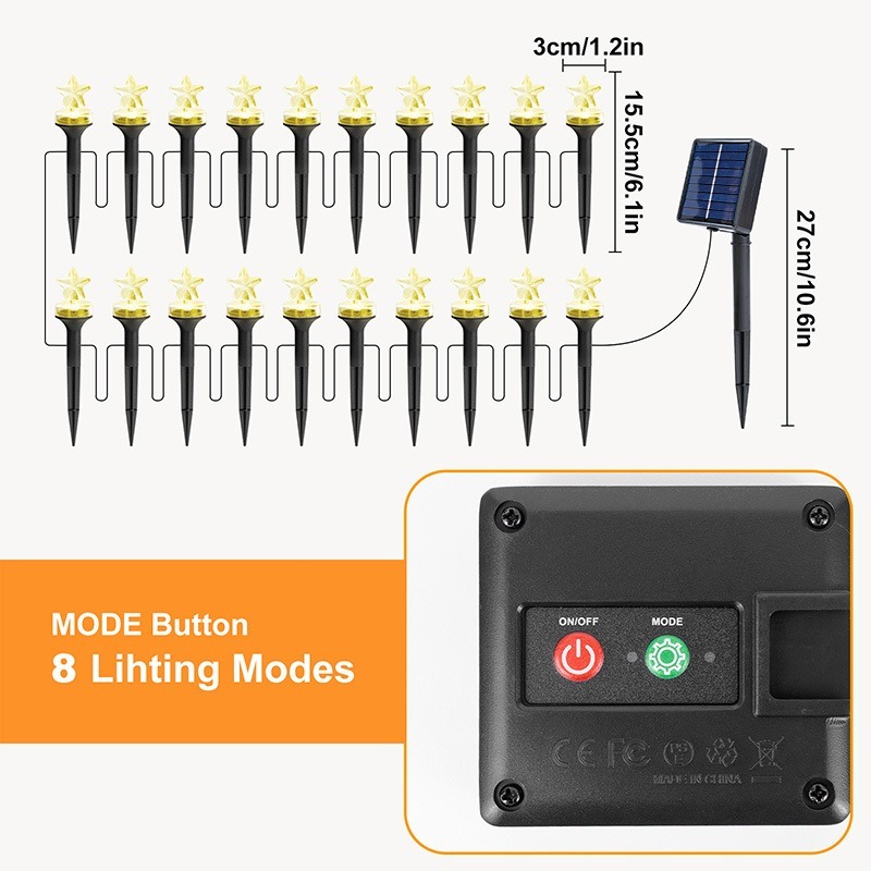 ชุดไฟนำทางรูปดาวห้าแฉกพลังงานแ - Solar Path Light บทวิจารณ์และราคา