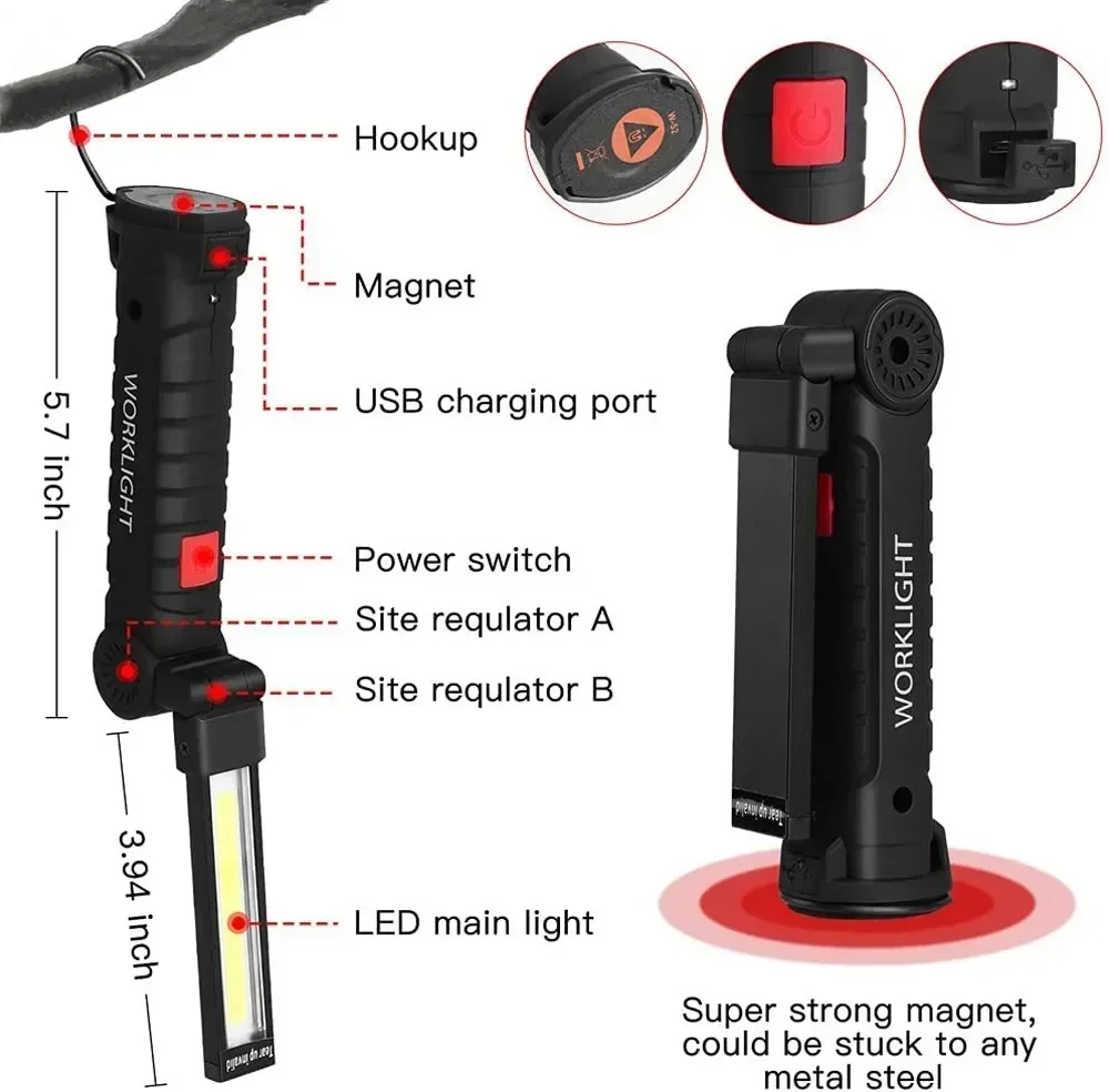 ไฟฉาย LED COB แบบชาร์จไฟได้ผ่า - Outdoor Lighting Unit บทวิจารณ์และราคา