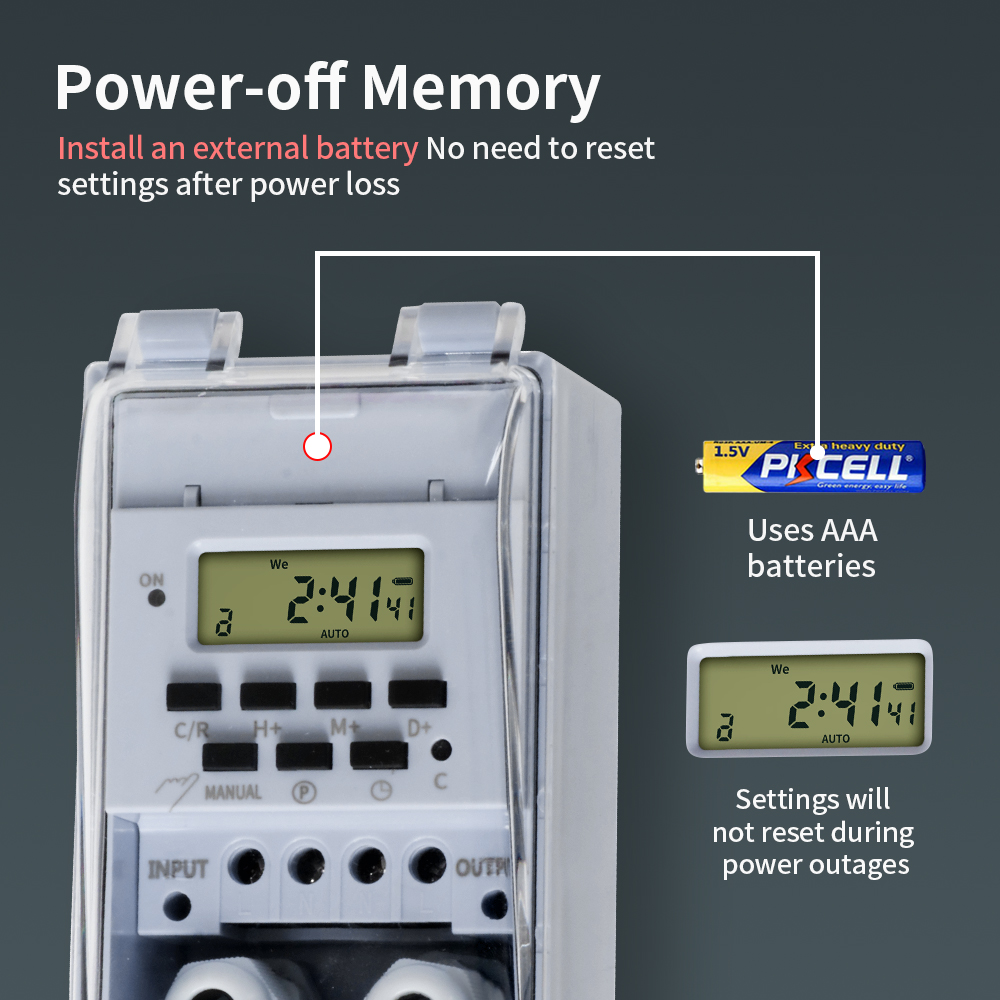 สวิตช์ตั้งเวลา TNCE 30A, กันน้ - Outdoor Lighting Timer Switch บทวิจารณ์และราคา