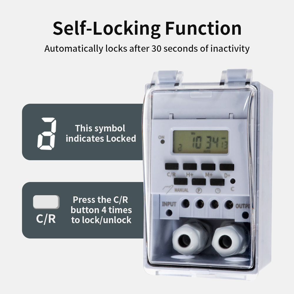 สวิตช์ตั้งเวลา TNCE 30A, กันน้ - Outdoor Lighting Timer Switch บทวิจารณ์และราคา