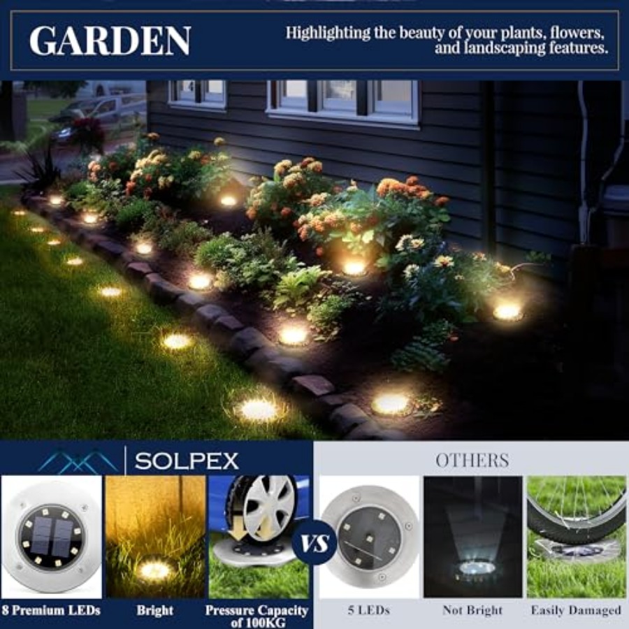 ไฟพื้นพลังงานแสงอาทิตย์ ไฟโซลา - Outdoor Lighting Driveway บทวิจารณ์และราคา
