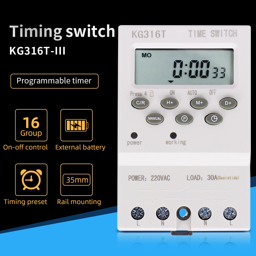 สวิตช์บอกเวลาแบบดิจิทัล7วันราย - Outdoor Lighting Timer Switch บทวิจารณ์และราคา