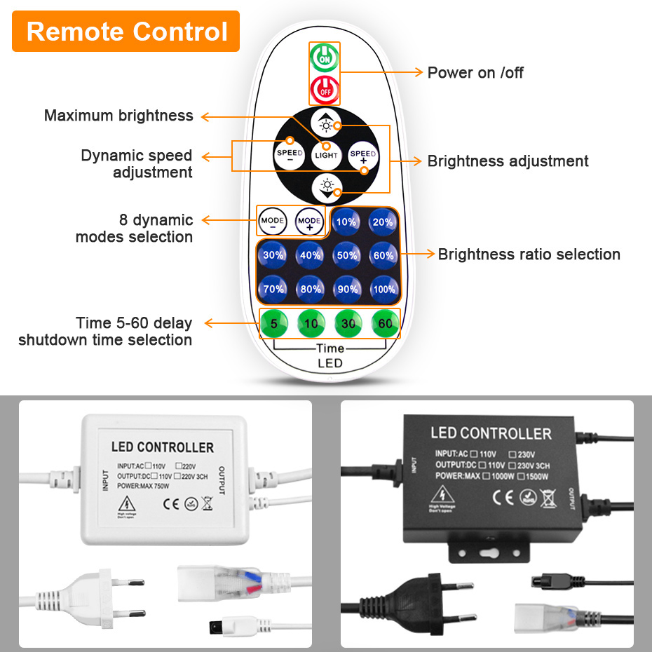 ไฟนีออน LED แบบเส้น 220V 2835  - Outdoor Lighting Timer Switch บทวิจารณ์และราคา